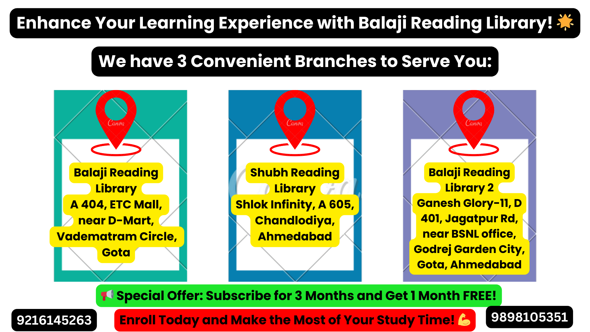 Best Library in Ahmedabad Balaji Reading Library